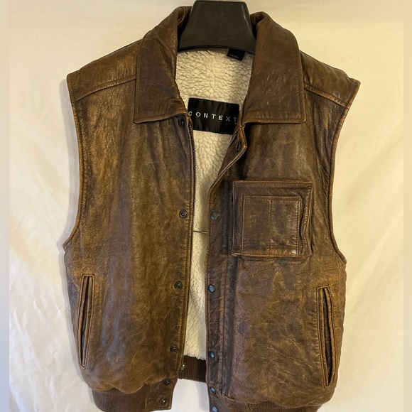 Context Other - Context Brown Leather Vest